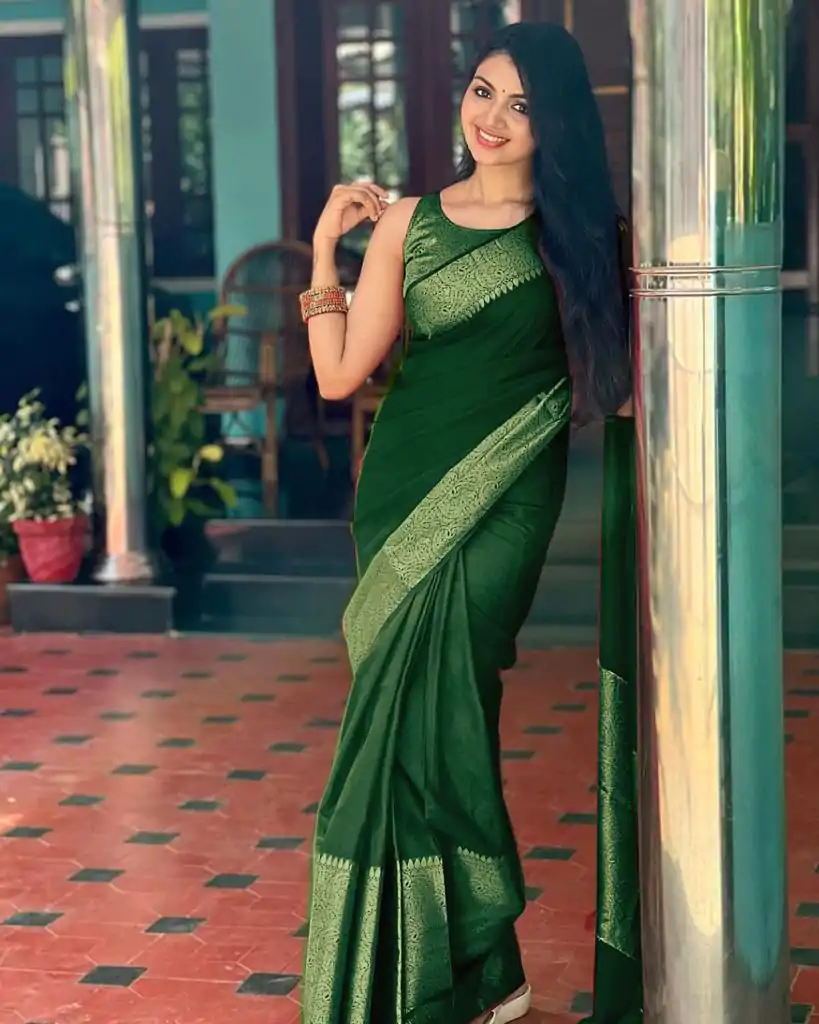 KP 3042 Green Color Soft Lichi Silk Jacquard On All Over Saree Casual, Party Wear, Wedding, Events Etc. Expected Delivery 4-6 Working Days @1349/- | Sarees, Bollywood Sarees, Creative Sarees, Designer Sarees, Embroidered Sarees, Ethnic Saree, Modern Digital sarees, Party Wear Sarees