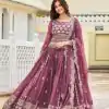 Stylist Purple Color Georgette Sequence Work Lehenga Choli