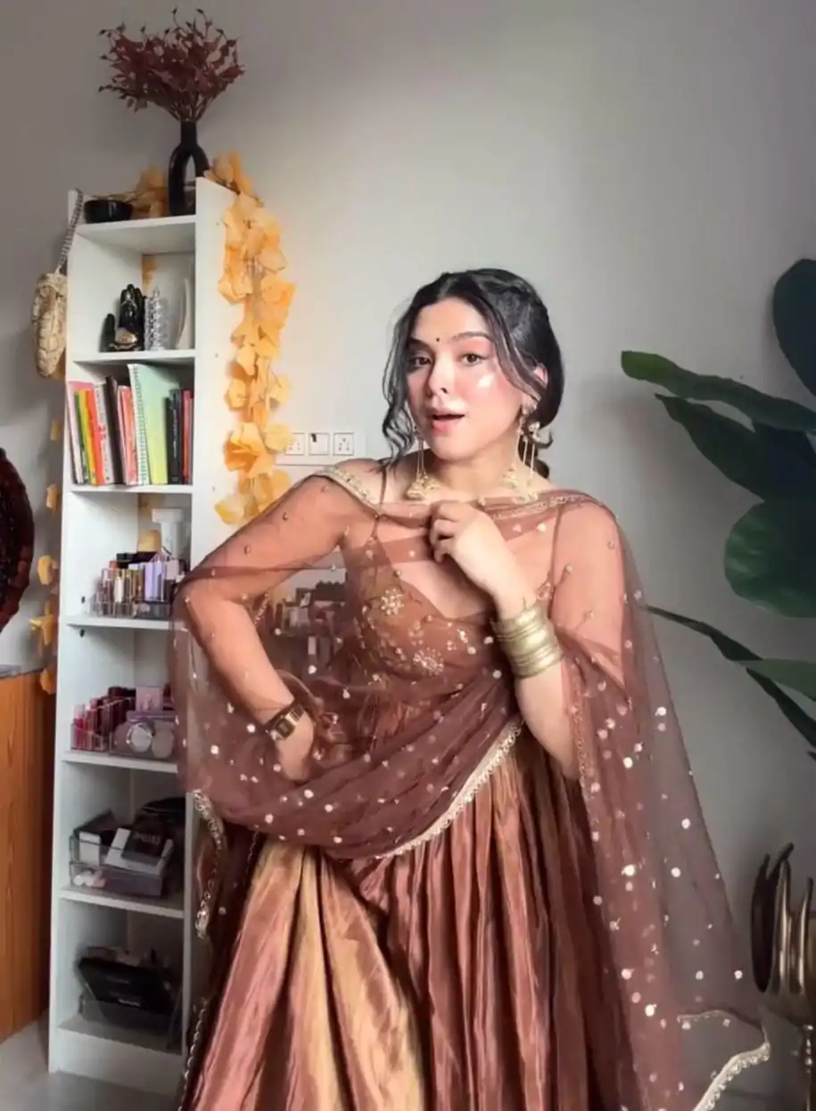 SRK 5239 Brown Color Fendi Silk With Embroidery Sequence Work Anarkali Gown Wedding Party, Festive, Events Etc.4-6 Working Days@1999/- only | Gowns, Bollywood Gowns, Creative Gowns, Designer Gowns, Embroidered Gowns, Party Wear Gowns, Straight Suits