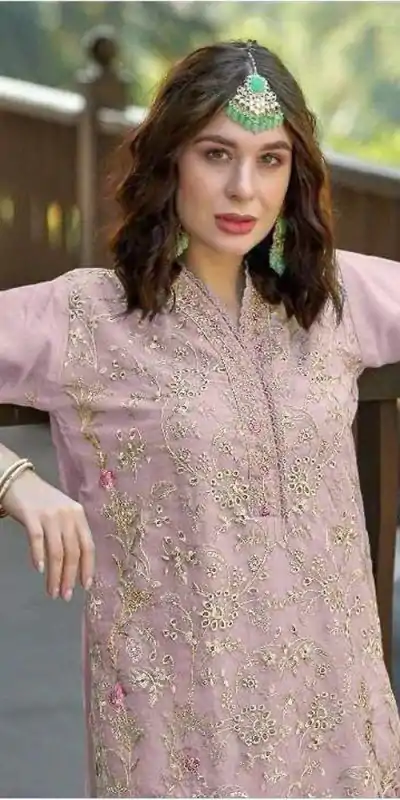 Fantastic Light Pink Color Organza With Embroidery Sequence Work Salwar Suit