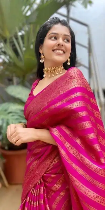 KP 5084 Pink Color Soft Lichi Silk Jacquard Work On All Over Saree Casual, Wedding, Festive, Events . Expected Delivery  4-6 Working Days @1399/- only                                                                                                                                             | Sarees, Bollywood Sarees, Creative Sarees, Designer Sarees, Embroidered Sarees, Ethnic Saree, Modern Digital sarees, Party Wear Sarees