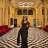 Black Georgette 60 Gram 5MM Sequins Embroidery Work Saree