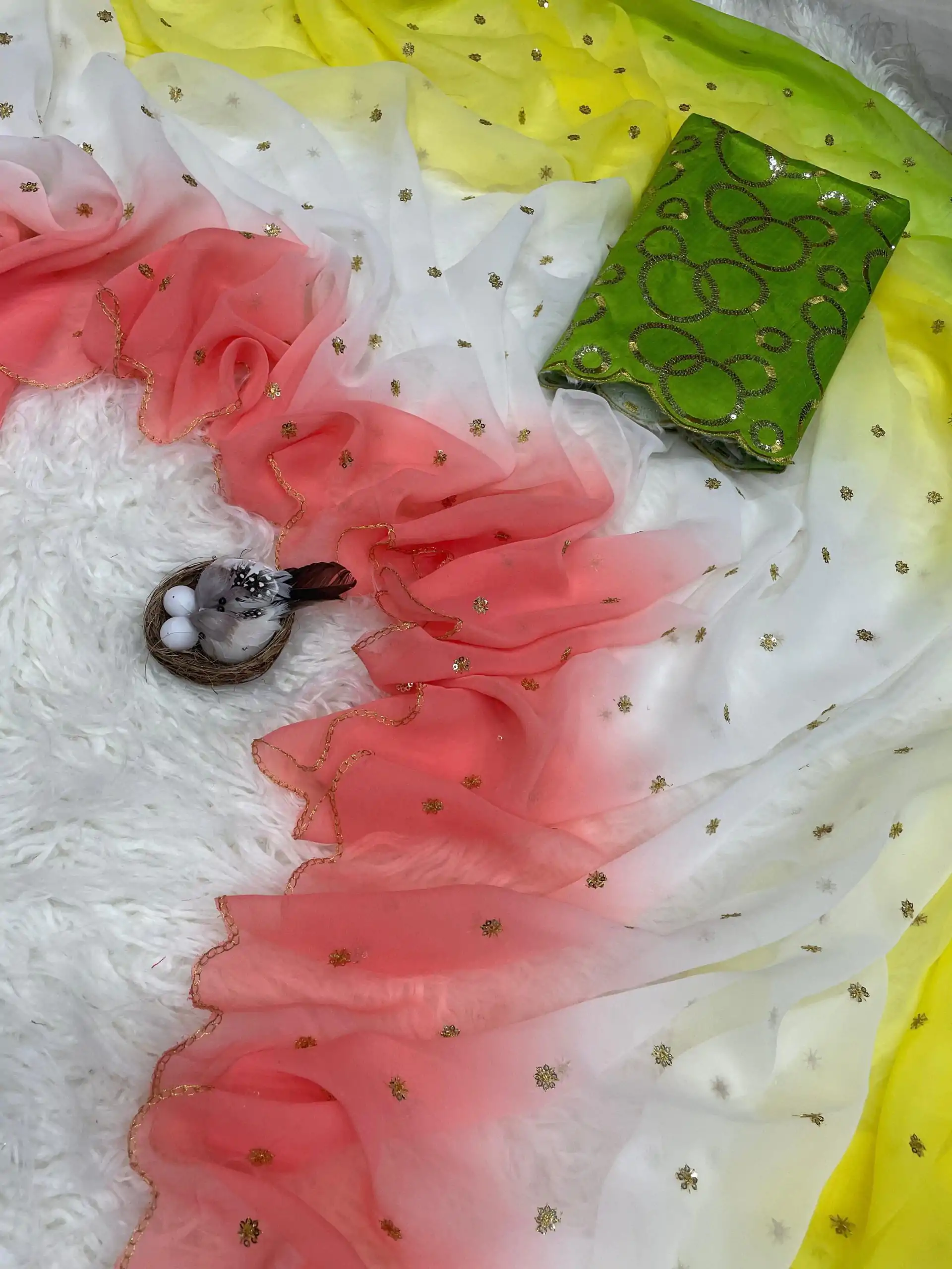 MS 470 Peach Color Georgette With Sequence Worked Butti Saree Casual, Wedding, Festive, Events . Expected Delivery  4-6 Working Days @1699/- only                                                                                                                                                                                  | Sarees, Bollywood Sarees, Creative Sarees, Designer Sarees, Embroidered Sarees, Ethnic Saree, Modern Digital sarees, Party Wear Sarees