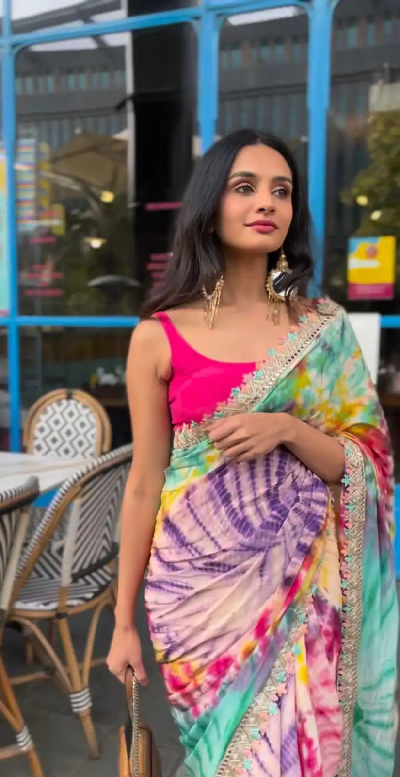 MS 459 Multi color Chinon fabric Embroidery Coding Sequins Lace Saree Casual, Wedding, Festive, Events . Expected Delivery 4-6 Working Days @1649/- only | Sarees, Bollywood Sarees, Creative Sarees, Designer Sarees, Embroidered Sarees, Ethnic Saree, Modern Digital sarees, Party Wear Sarees