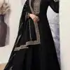 Black Silk Georgette with Embroidery Work Anarkal Suit