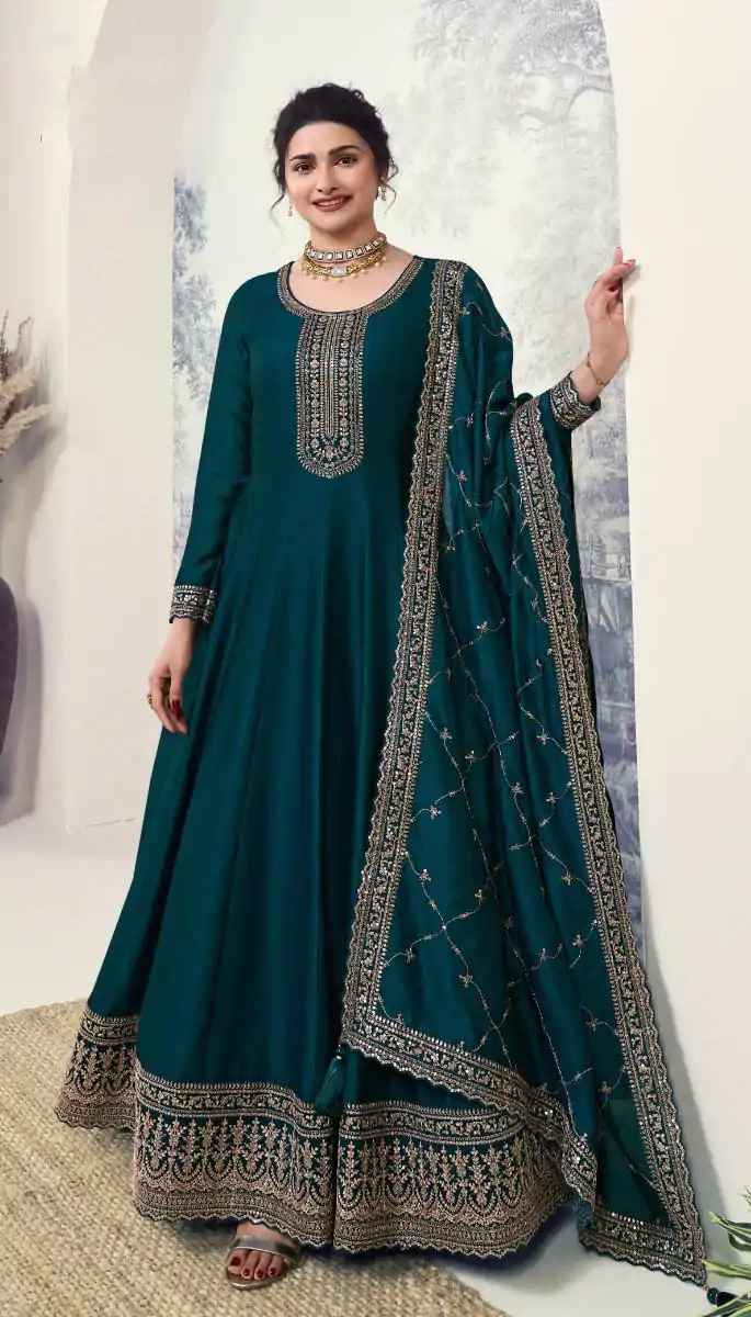 FC 67741 Dark Green Color Georgette with Embroidery Work Anarkali Suit Casual, Wedding, Party, Festive, Events. Expected Delivery 4-6 Working Days @2999/- | Anarkali Suits, Bollywood Anarkali, Creative-Anarkali, Designer Anarkali, Embroidered Anarkali, Party Wear Anarkali