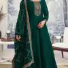 Green Silk Georgette with Embroidery Work Anarkal Suit