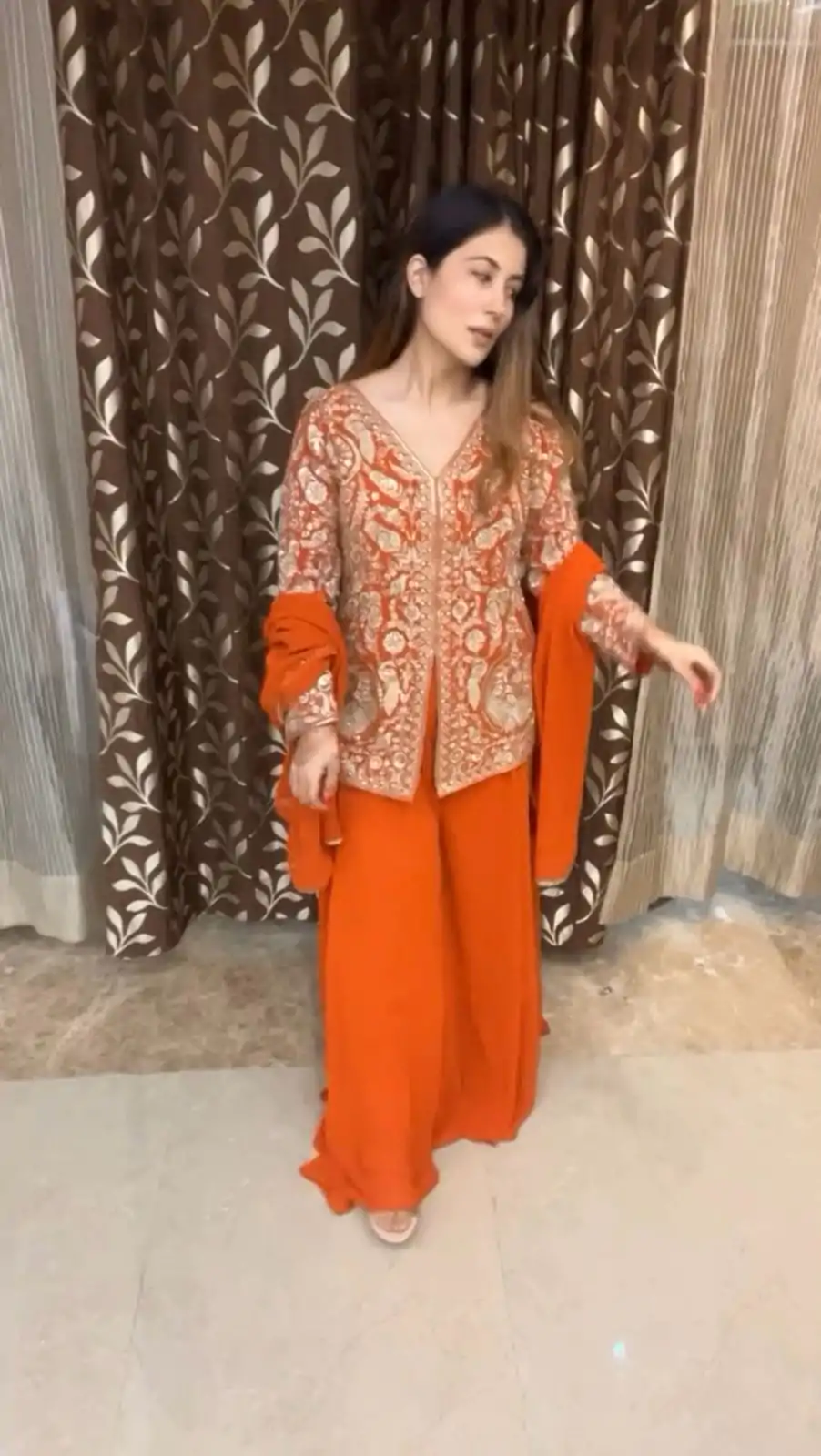LG 1918 Orange Color Chinon With Embroidery Sequence Work Salwar Suit Casual, Wedding, Party, Festive, Events Etc.4-6 Working Days@ 2299/-only | Jump Suits, Salwar suit, Casual Suits, Creative suits, Designer Suits, Palazzo Suits, Party Wear Suits, Patiala Suits, Straight Suits