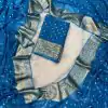 Blue Viscose Georgette With Running Blouse Saree