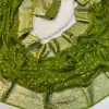 Green Viscose Georgette With Running Blouse Saree