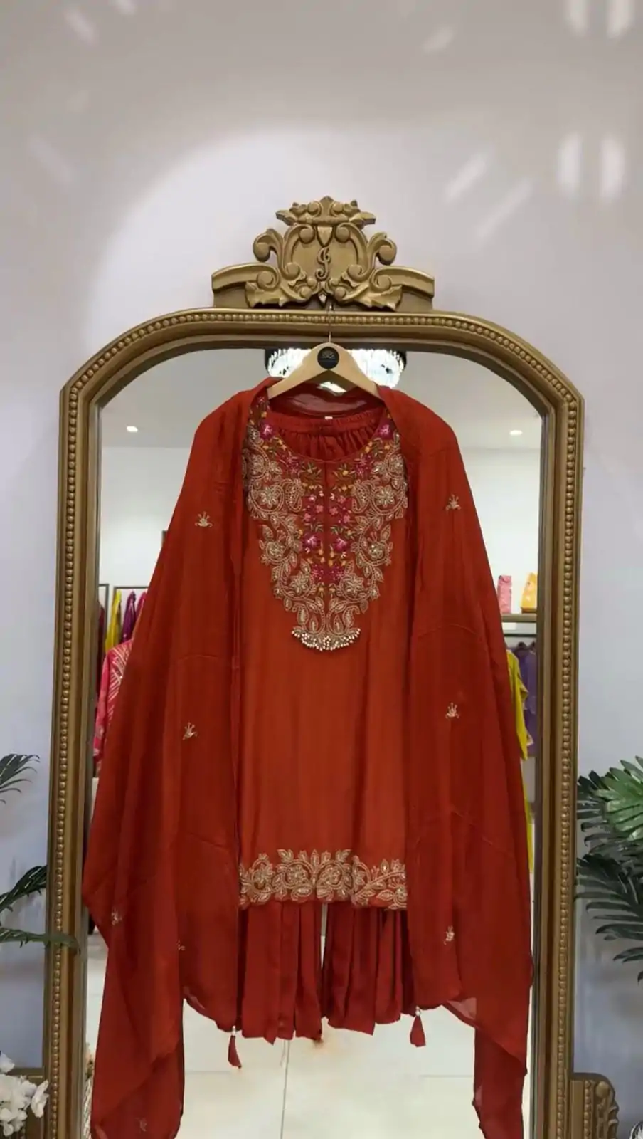 ZSR 3108 Orange Faux Georgette With 5mm Embroidery Sequence Work Salwar Suit Casual, Wedding, Party, Festive, Events Etc.4-6 Working Days@ 1899/-only | Jump Suits, Salwar suit, Casual Suits, Creative suits, Designer Suits, Palazzo Suits, Party Wear Suits, Patiala Suits, Straight Suits