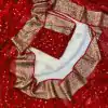 Red Viscose Georgette With Running Blouse Saree