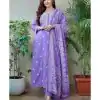 Fantastic Purple Color rayon cotton with embroidery work Salwar Suit