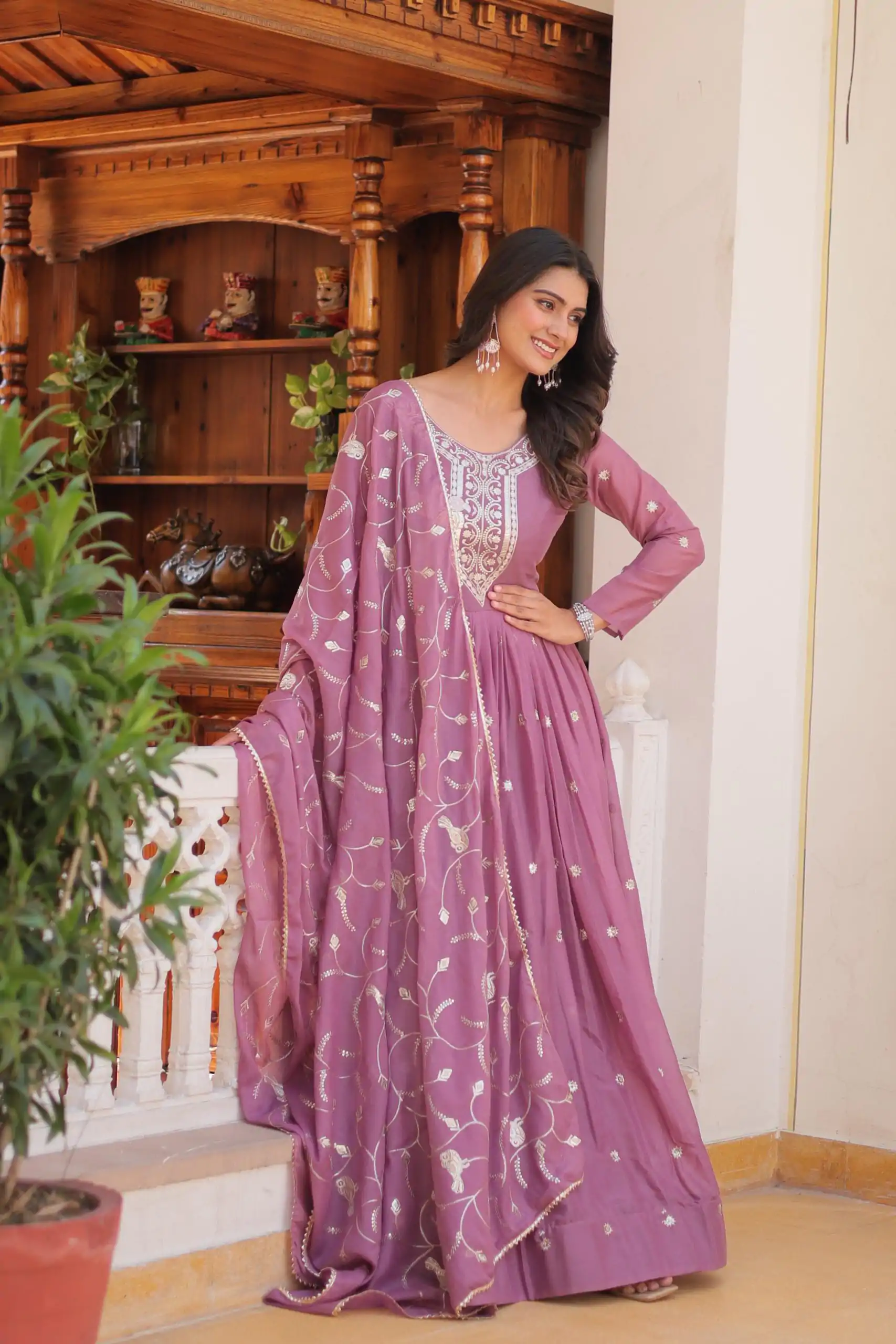 Ram 081 Light Purple Star Georgette Sequence Embroidery Work Anarkali Gown  Wedding Party, Festive, Events Etc.4-6 Working Days@2149/- only | Gowns, Bollywood Gowns, Creative Gowns, Designer Gowns, Embroidered Gowns, Party Wear Gowns, Straight Suits