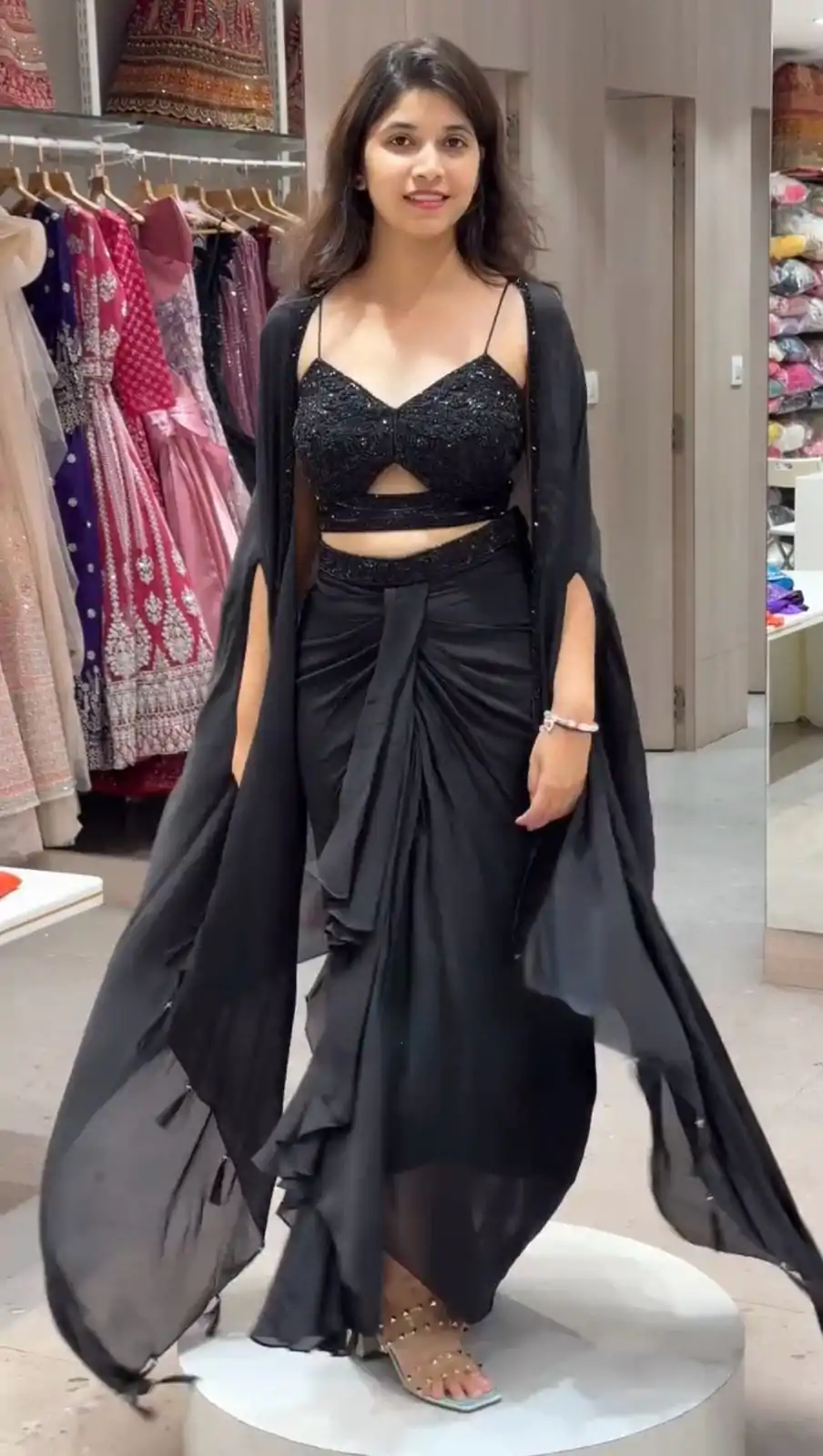 RTC 5842 Black Color Satin Silk Thread With Sequence Dhoti Suit Casual, Wedding, Party, Festive, Events Etc.4-6 Working Days@ 2049/-only | Jump Suits, Salwar suit, Casual Suits, Creative suits, Designer Suits, Palazzo Suits, Party Wear Suits, Patiala Suits, Straight Suits
