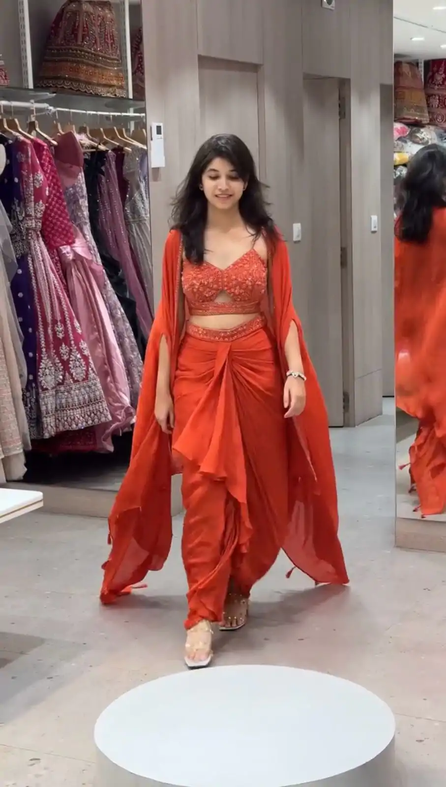 RTC 5842 Orange Color Satin Silk Thread With Sequence Dhoti Suit Casual, Wedding, Party, Festive, Events Etc.4-6 Working Days@ 2049/-only | Jump Suits, Salwar suit, Casual Suits, Creative suits, Designer Suits, Palazzo Suits, Party Wear Suits, Patiala Suits, Straight Suits