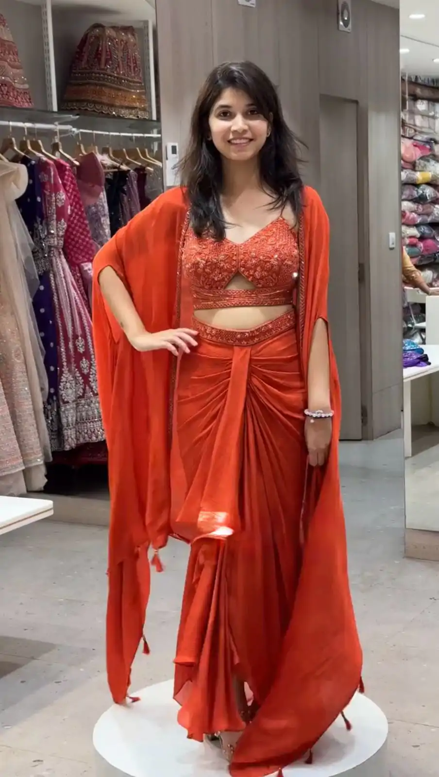 RTC 5842 Orange Color Satin Silk Thread With Sequence Dhoti Suit Casual, Wedding, Party, Festive, Events Etc.4-6 Working Days@ 2049/-only | Jump Suits, Salwar suit, Casual Suits, Creative suits, Designer Suits, Palazzo Suits, Party Wear Suits, Patiala Suits, Straight Suits