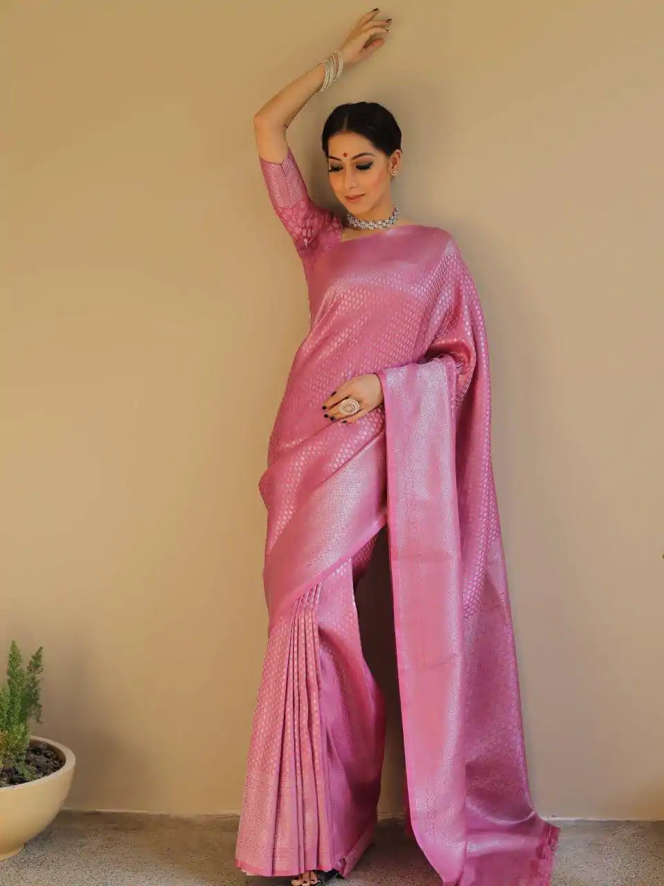 KP 6018 Light pink Color Soft Lichi Silk Jacquard Work On All Over Saree Casual, Wedding, Festive, Events . Expected Delivery  4-6 Working Days @1349/- only                                                                                                                                             | Sarees, Bollywood Sarees, Creative Sarees, Designer Sarees, Embroidered Sarees, Ethnic Saree, Modern Digital sarees, Party Wear Sarees