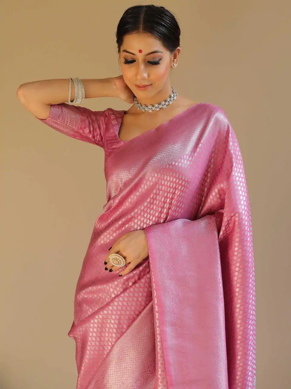 KP 6018 Light pink Color Soft Lichi Silk Jacquard Work On All Over Saree Casual, Wedding, Festive, Events . Expected Delivery  4-6 Working Days @1349/- only                                                                                                                                             | Sarees, Bollywood Sarees, Creative Sarees, Designer Sarees, Embroidered Sarees, Ethnic Saree, Modern Digital sarees, Party Wear Sarees