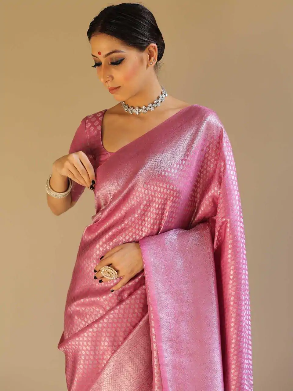KP 6018 Light pink Color Soft Lichi Silk Jacquard Work On All Over Saree Casual, Wedding, Festive, Events . Expected Delivery  4-6 Working Days @1349/- only                                                                                                                                             | Sarees, Bollywood Sarees, Creative Sarees, Designer Sarees, Embroidered Sarees, Ethnic Saree, Modern Digital sarees, Party Wear Sarees