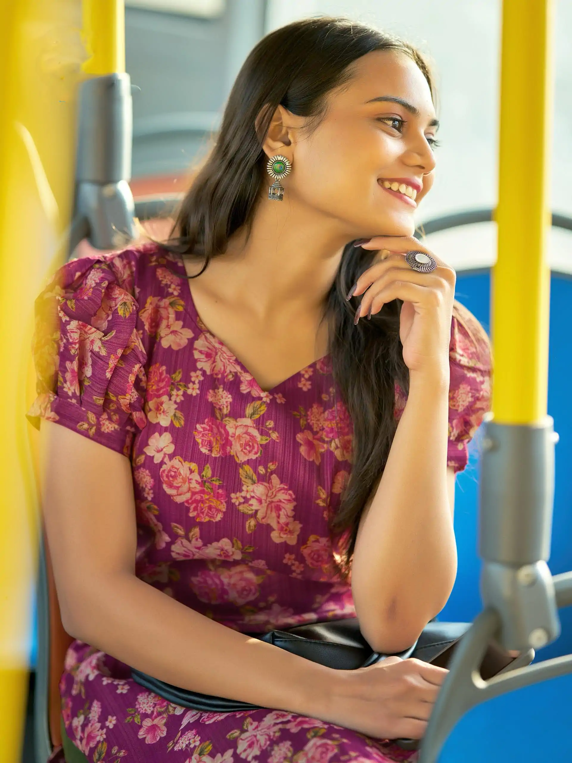 INLI Rashmika Wine Color Simmer Silk Office Wear Printed Kurti Casual, Wedding, Party, Festive, Events Etc. Expected Delivery 4-6 Working Days @1399/- | Kurti, Bollywood Kurti, Creative Kurtis, Designer Kurti, Party Wear Kurti, Selfie Kurti