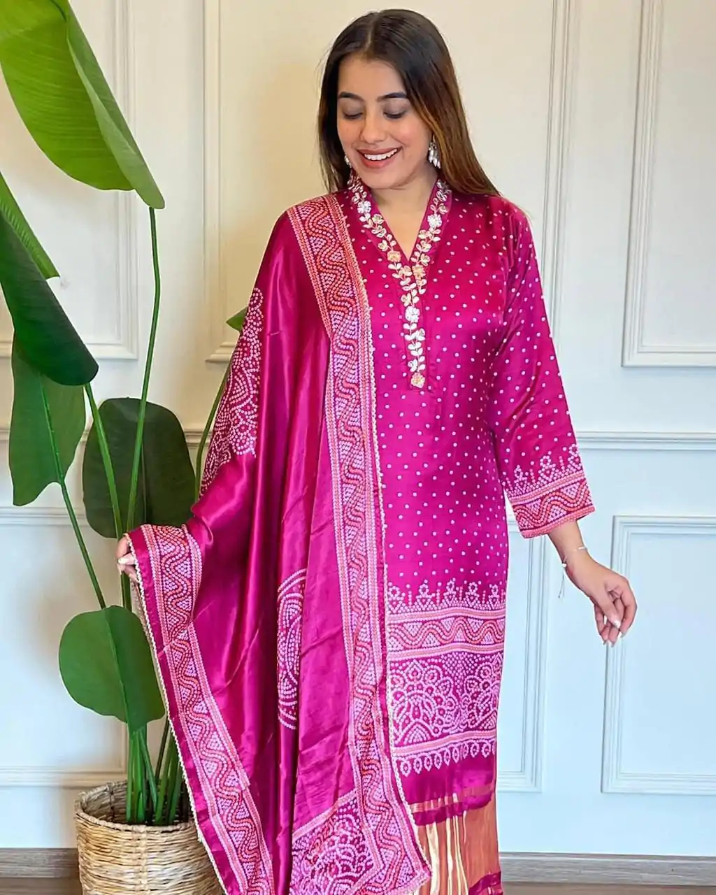 MF 751 Rani Color Chinon Silk Wide Digital Print Coding Work Salwar Suit Casual, Wedding, Party, Festive, Events Etc.4-6 Working Days@ 1599/-only | Jump Suits, Salwar suit, Casual Suits, Creative suits, Designer Suits, Palazzo Suits, Party Wear Suits, Patiala Suits, Straight Suits