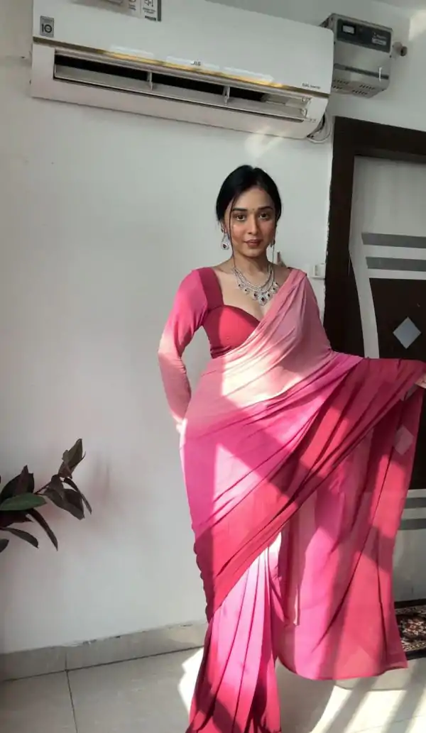 Multi Soft Georgette Silk Saree - Image 2