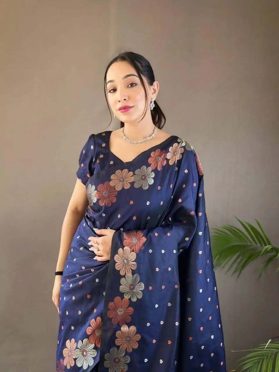 MS 482 Navy Blue Color Soft Litchi Silk Kubera Pattu Saree Casual, Wedding, Festive, Events . Expected Delivery  4-6 Working Days @1249/- only                                                                                                                                           | Sarees, Bollywood Sarees, Creative Sarees, Designer Sarees, Embroidered Sarees, Ethnic Saree, Modern Digital sarees, Party Wear Sarees