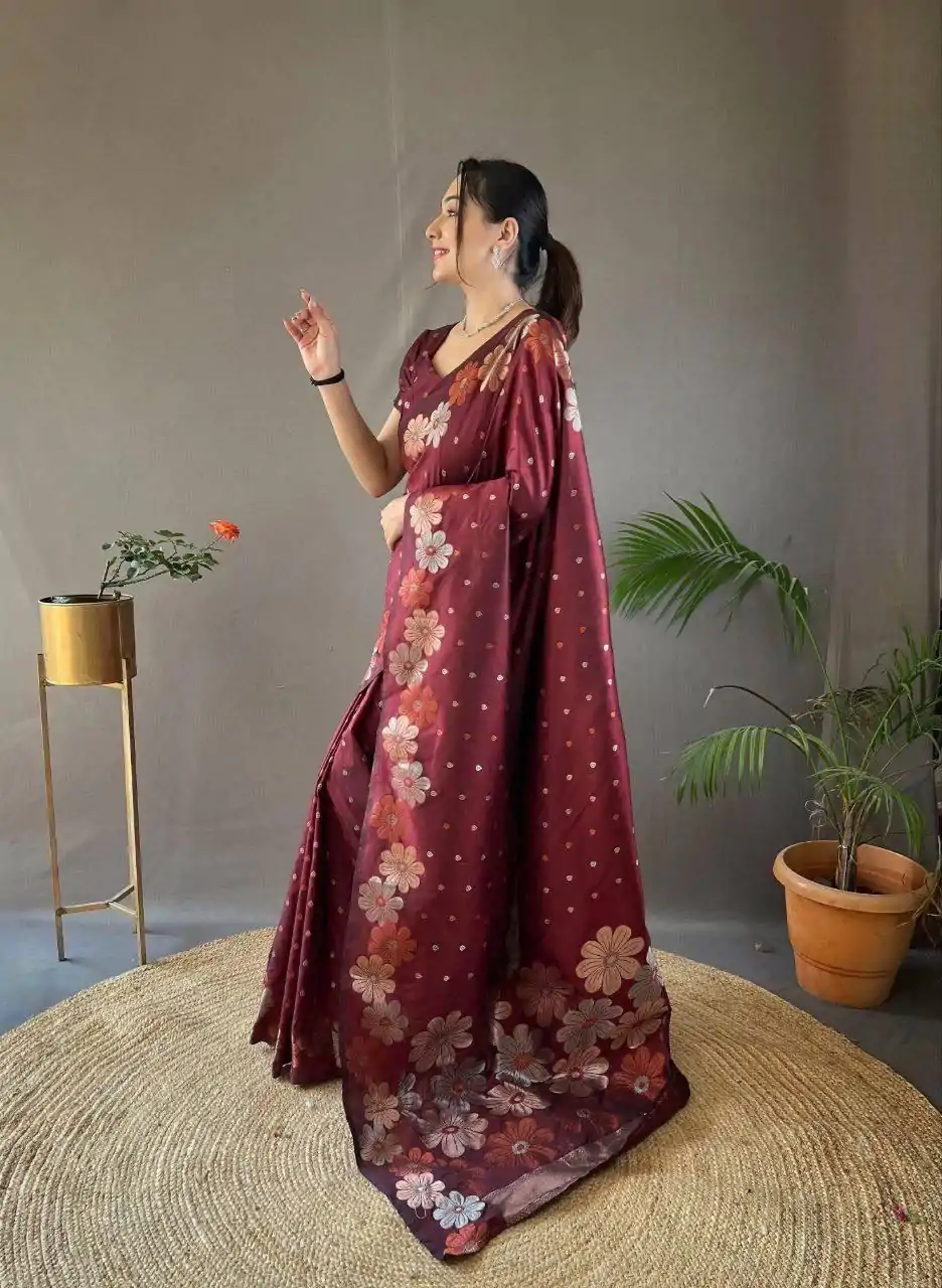 MS 482 Red Color Soft Litchi Silk Kubera Pattu Saree Casual, Wedding, Festive, Events . Expected Delivery  4-6 Working Days @1249/- only                                                                                                                                           | Sarees, Bollywood Sarees, Creative Sarees, Designer Sarees, Embroidered Sarees, Ethnic Saree, Modern Digital sarees, Party Wear Sarees