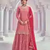 Amazing Light Pink Color Chinon Multi Coding Work Salwar Suit