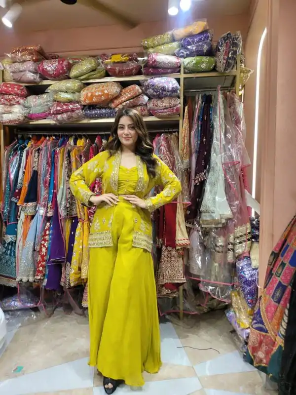 Yellow Georgette Sequence Work Salwar Suit - Image 4