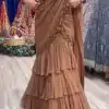 Light Brown Georgette Thread With Sequence Lehenga Choli