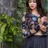 Beautiful Black Color Chant Crepe Digital Print Lehenga Choli