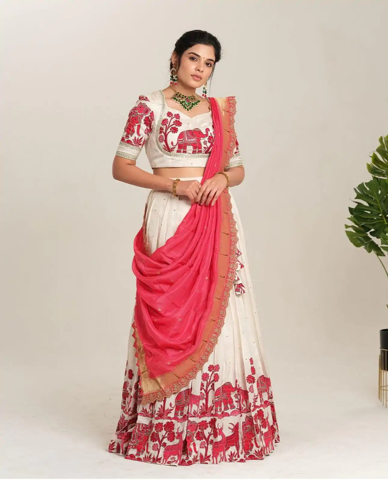 PC 504 Red Color Cotton Kalamkari Print Lehenga Choli Wedding, Party, Festival, Events Etc. Delivery 4-6 Working Days @2149/- | Lehenga, Bollywood Lehenga, Creative Lehenga, Designer Lehenga, Embroidered Lehenga, Party Wear Lehenga