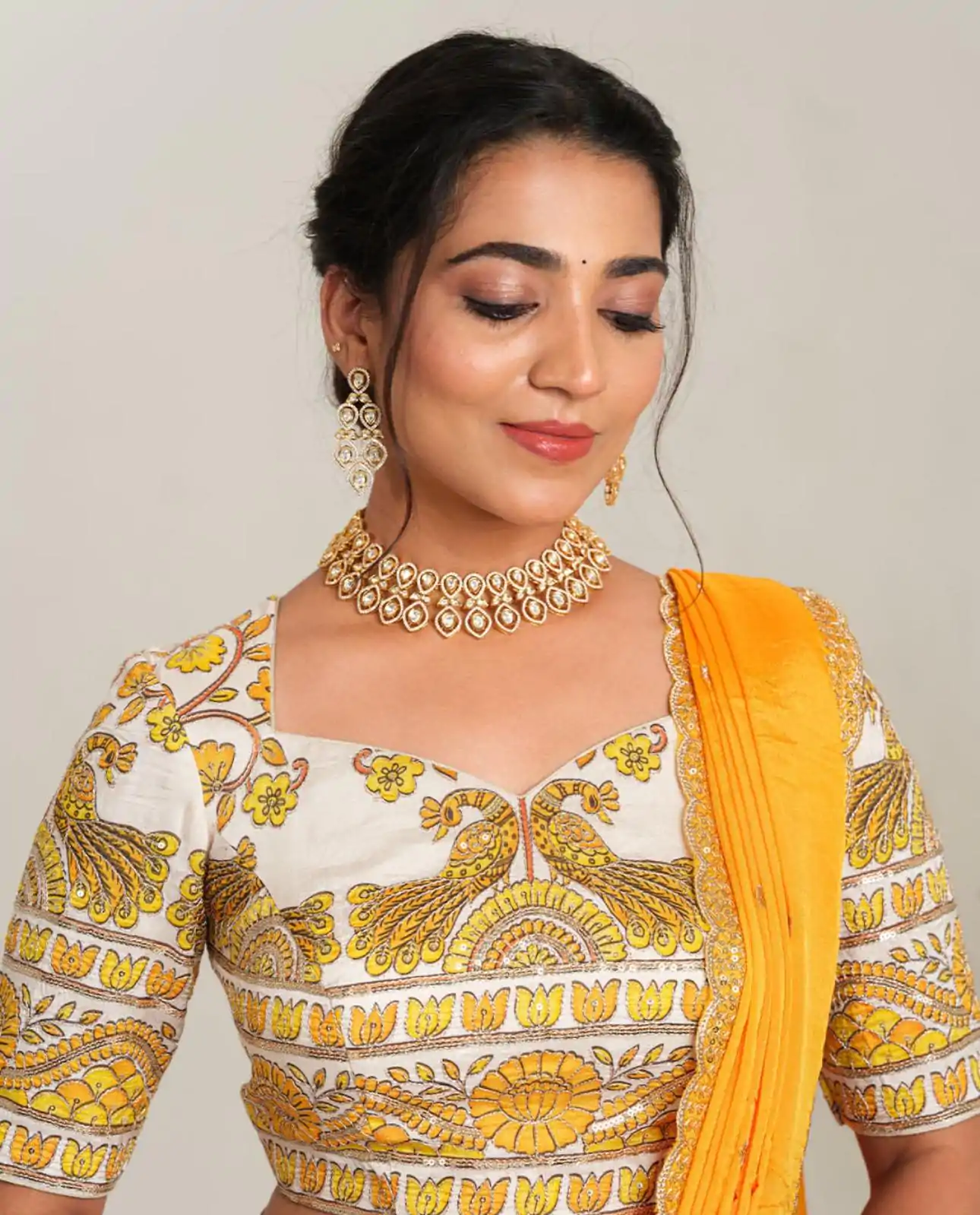 PC 504 Yellow Color Cotton Kalamkari Print Lehenga Choli Wedding, Party, Festival, Events Etc. Delivery 4-6 Working Days @2149/- | Lehenga, Bollywood Lehenga, Creative Lehenga, Designer Lehenga, Embroidered Lehenga, Party Wear Lehenga