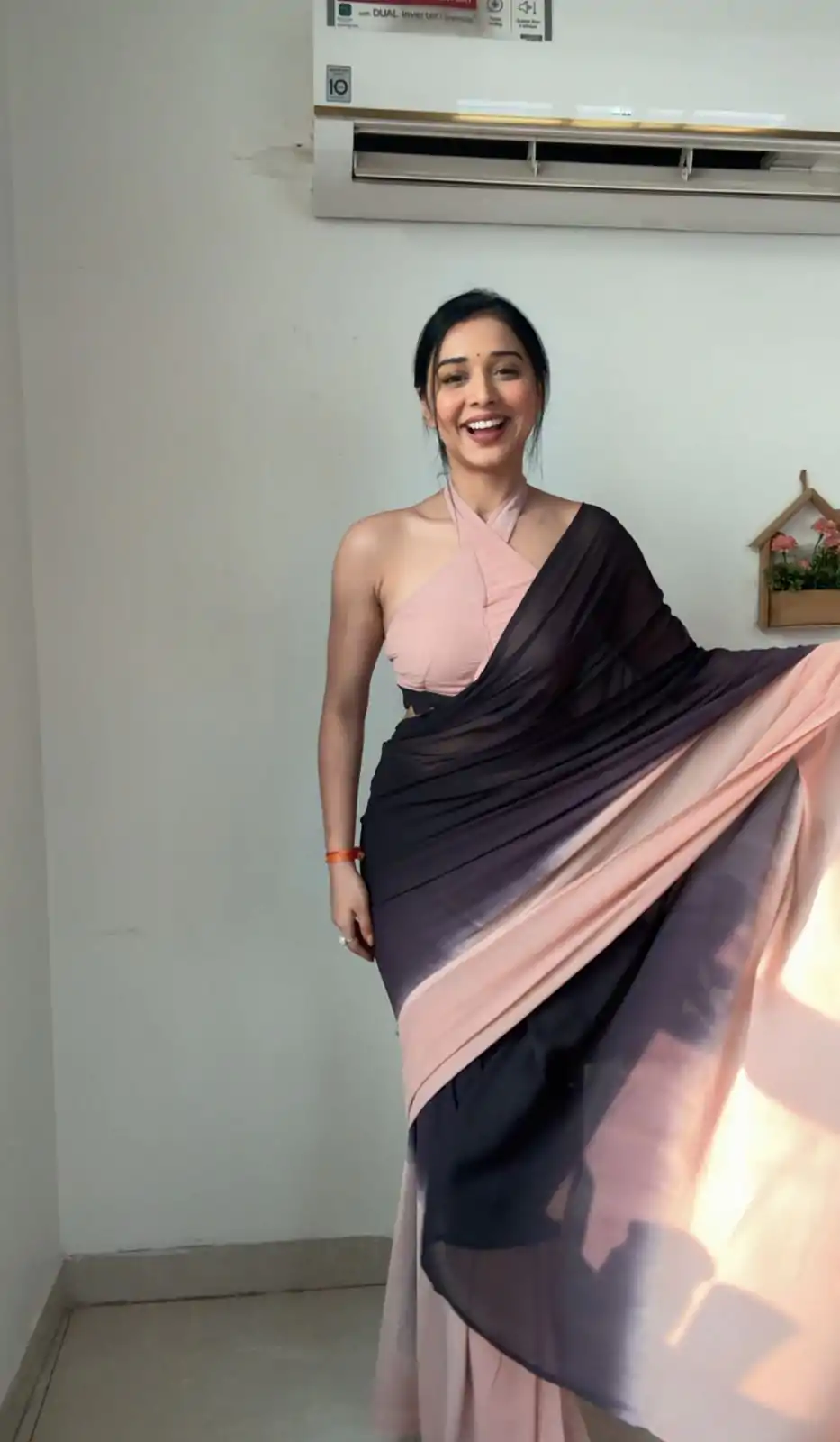 SC 225 Peach Black Color Soft Georgette Silk Ready To Wear Saree Casual, Wedding, Festive, Events . Expected Delivery  4-6 Working Days @1549/- only                                                                                                                                             | Sarees, Bollywood Sarees, Creative Sarees, Designer Sarees, Embroidered Sarees, Ethnic Saree, Modern Digital sarees, Party Wear Sarees