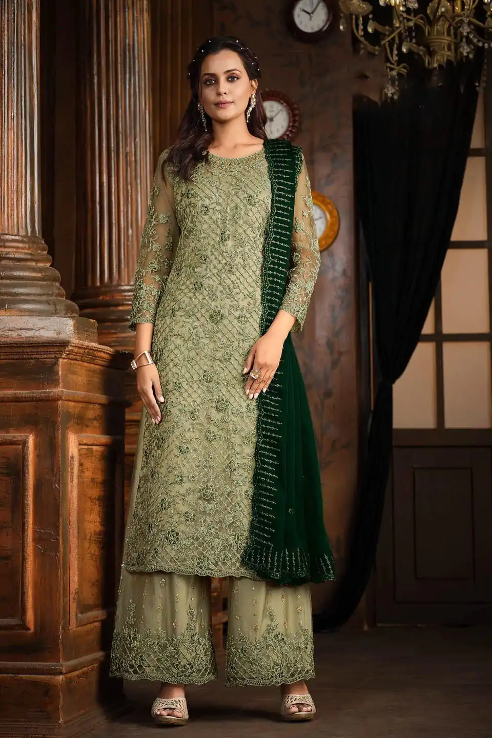 FC 5391 Pista Color Net With Coding Sequence Work Salwar Suit Casual, Wedding, Party, Festive, Events Etc.4-6 Working Days@ 2699/-only | Jump Suits, Salwar suit, Casual Suits, Creative suits, Designer Suits, Palazzo Suits, Party Wear Suits, Patiala Suits, Straight Suits