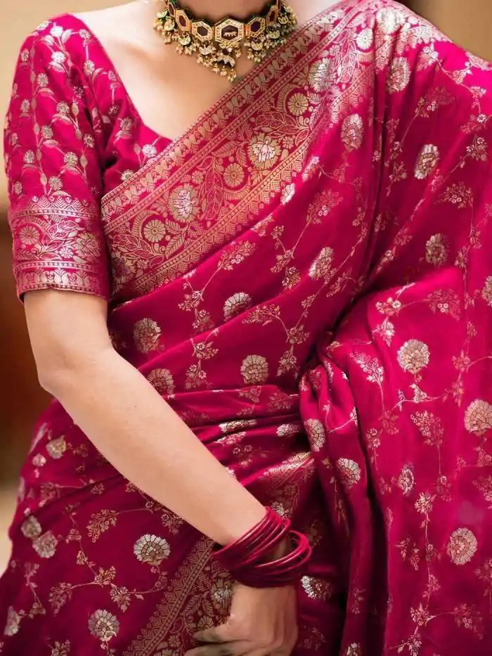 MS 483 Rani Pink Color Soft Litchi Silk Kubera Pattu Saree Casual, Wedding, Festive, Events . Expected Delivery 4-6 Working Days @1199/- only | Sarees, Bollywood Sarees, Creative Sarees, Designer Sarees, Embroidered Sarees, Ethnic Saree, Modern Digital sarees, Party Wear Sarees