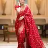 Fancy Red Color Soft Litchi Silk Kubera Pattu Saree