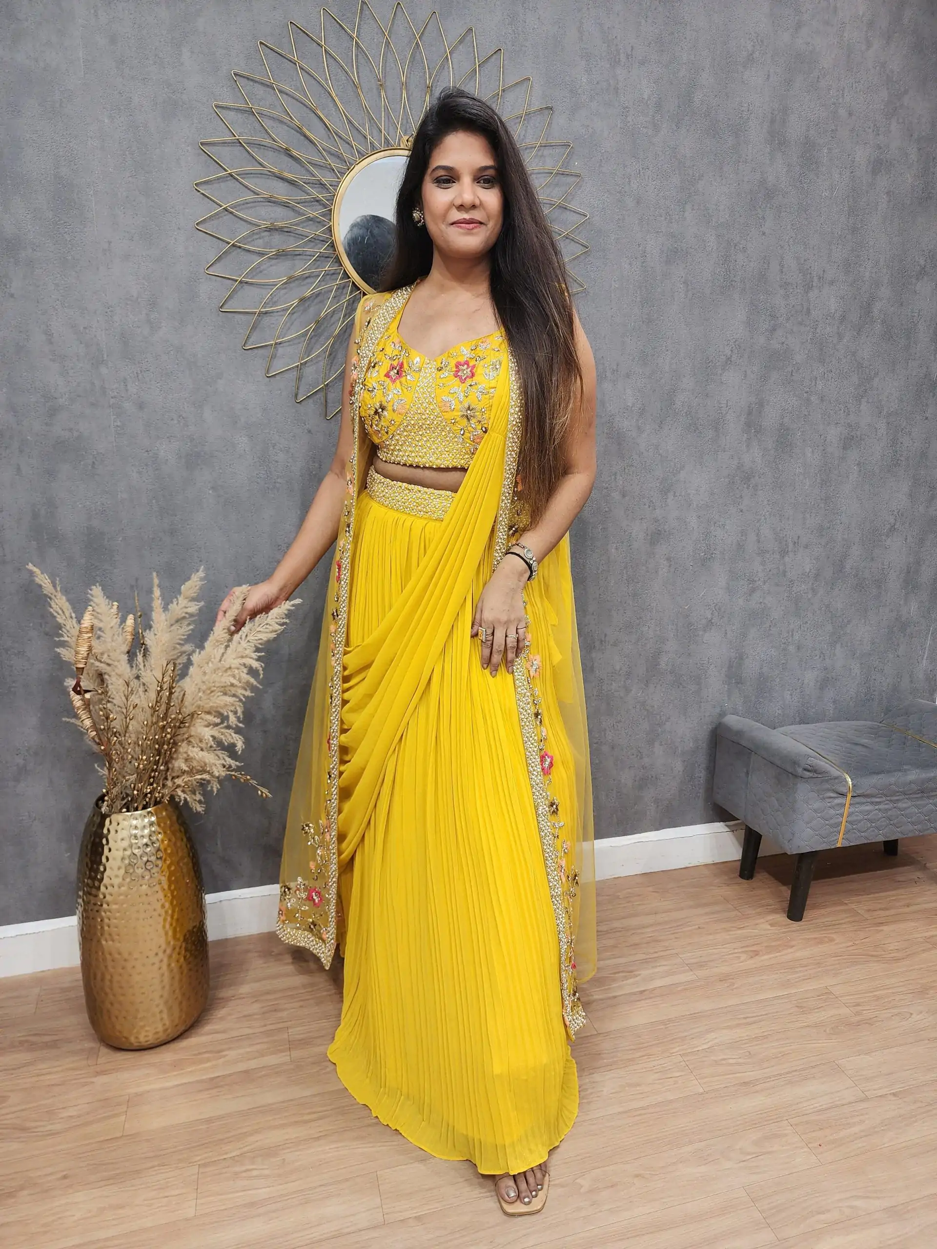 LG 1929 Yellow Color Georgette With Embroidery Lehenga Choli Wedding, Party, Festival, Events Etc. Delivery 4-6 Working Days @1999/- | Lehenga, Bollywood Lehenga, Creative Lehenga, Designer Lehenga, Embroidered Lehenga, Party Wear Lehenga