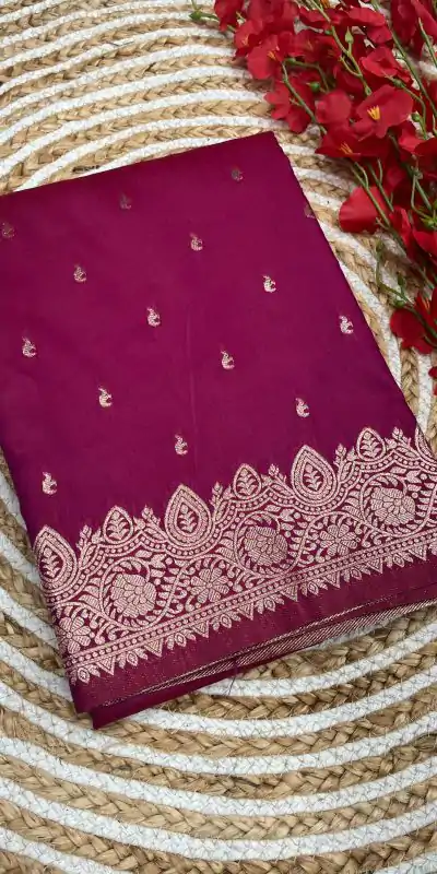 Fantastic Rani Pink Color Banarasi Silk Zari Weaving Rich Pallu Saree
