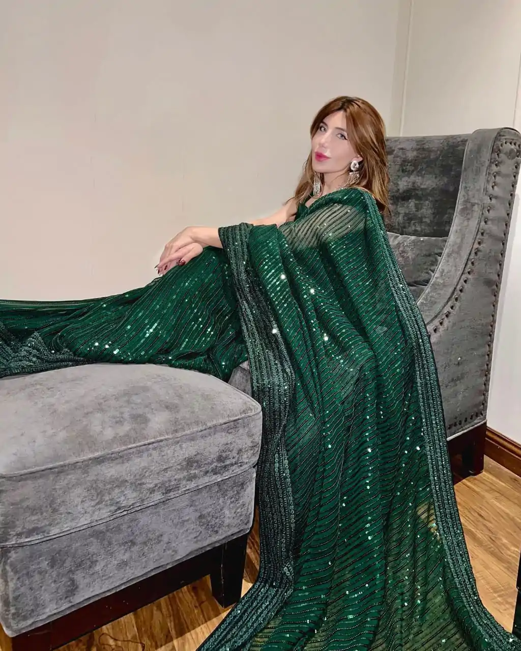 JR 620 Green Color Fox Georgette Embroidery Sequence Work Saree Casual, Wedding, Festive, Events . Expected Delivery 4-6 Working Days @1799/- only | Sarees, Bollywood Sarees, Creative Sarees, Designer Sarees, Embroidered Sarees, Ethnic Saree, Modern Digital sarees, Party Wear Sarees