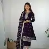 Purple Rangoli Silk Sequence Jari Work Salwar Suit