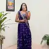 Lovely Purple Color Chinon Embroidery Work Salwar Suit
