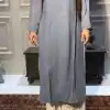 Pretty Grey Color Rayon Embroidery Foil Thread Work Salwar Suit