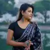 Stunning Black Color Soft Linen Silk Digital Print Saree