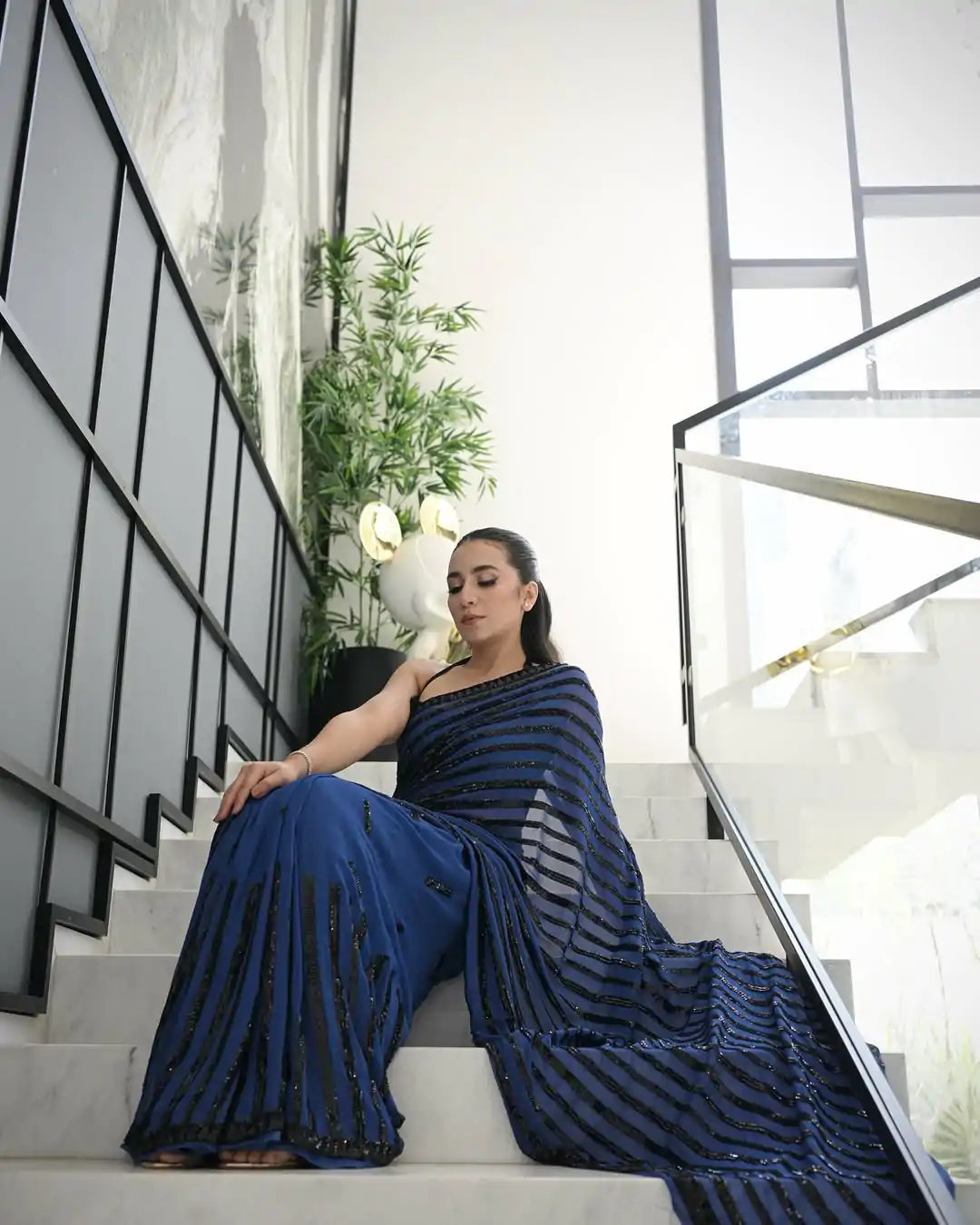 JR 633 Navy Blue Color Georgette Sequence Work Saree Casual, Wedding, Festive, Events . Expected Delivery  4-6 Working Days @1899/- only                                                                                                                                           | Sarees, Bollywood Sarees, Creative Sarees, Designer Sarees, Embroidered Sarees, Ethnic Saree, Modern Digital sarees, Party Wear Sarees