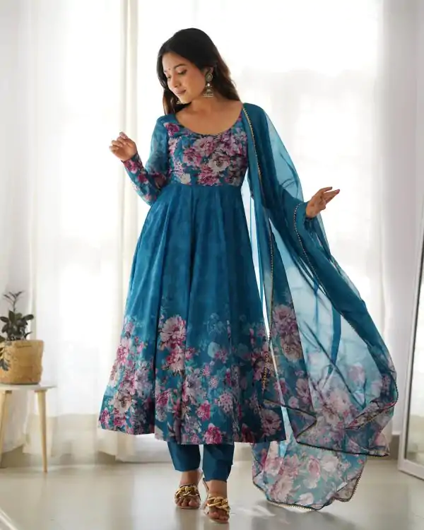 Rama Soft Organza Silk Print With Kali Gown - Image 3