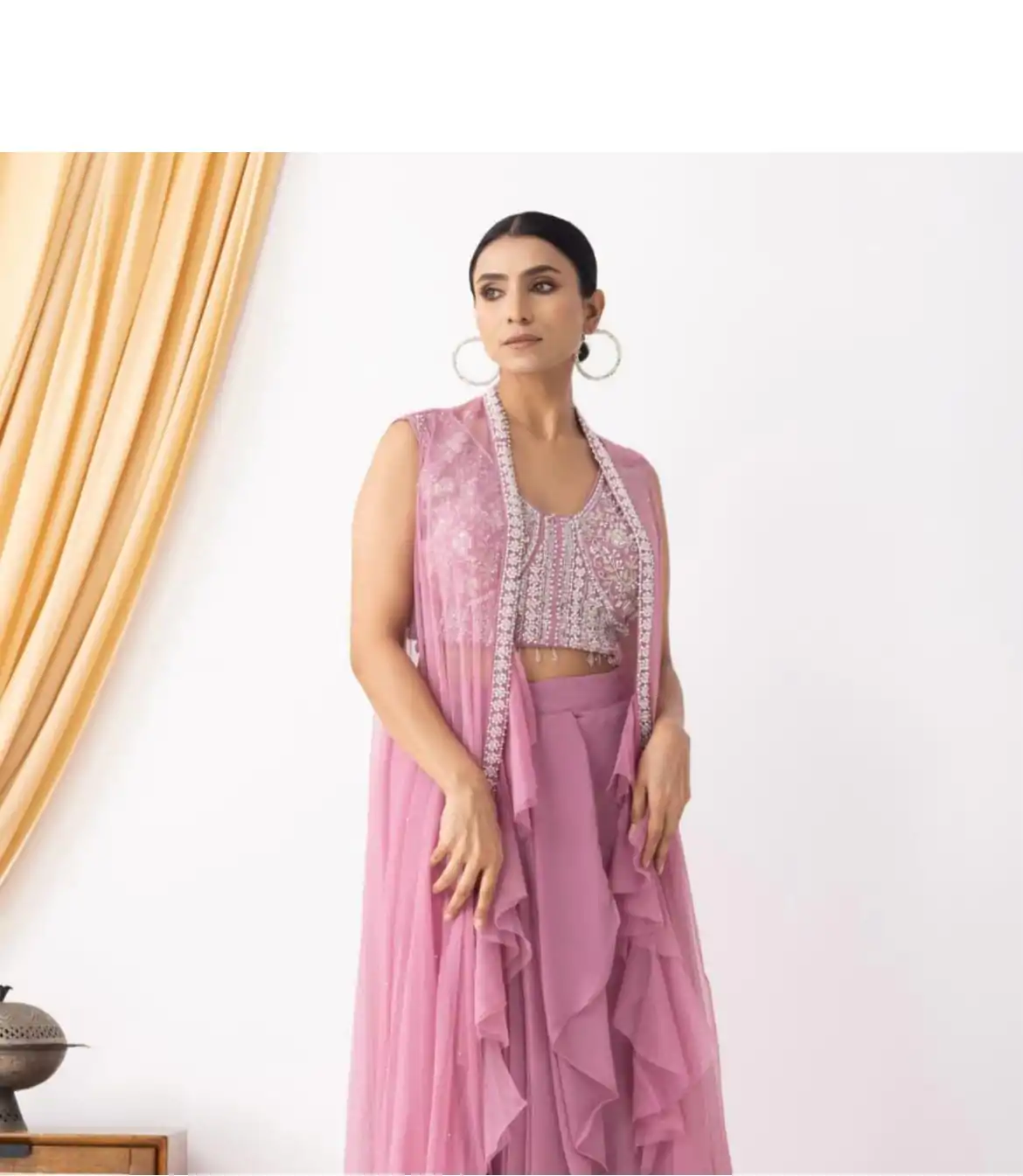 BE 332 Pink Color Georgette Beads Sequence Work Lace Dhoti Suit Casual, Wedding, Party, Festive, Events Etc.4-6 Working Days@ 2099/-only | Jump Suits, Salwar suit, Casual Suits, Creative suits, Designer Suits, Palazzo Suits, Party Wear Suits, Patiala Suits, Straight Suits
