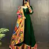 Wonderful Green Color Georgette Wide Sequence Work Anarkali Gown